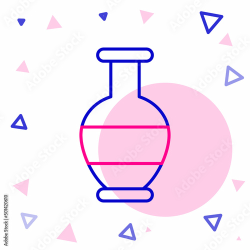 Line Ancient amphorae icon isolated on white background. Colorful outline concept. Vector