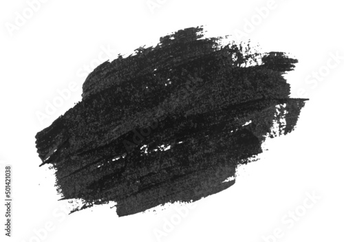 Fototapeta Black Brush Stroke isolated on white. Vector Illustration. EPS10