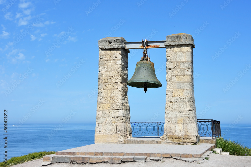 Fototapeta premium View on The bell of Chersonesos. It's the symbol of Chersonesos