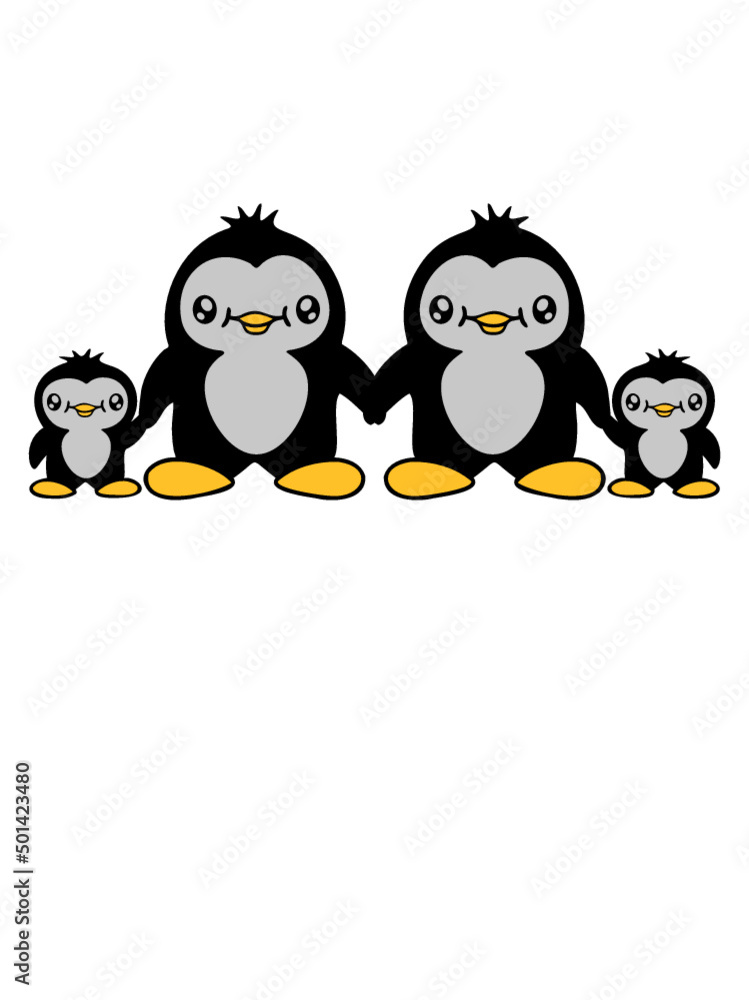 Naklejka premium 2 Kinder Pinguine 