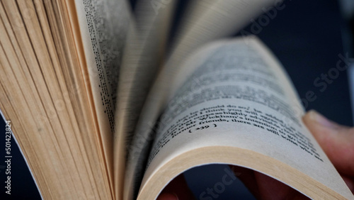 Flipping quickly through book pages