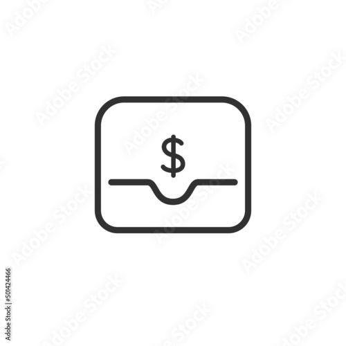 Modern dollar wallet line v...