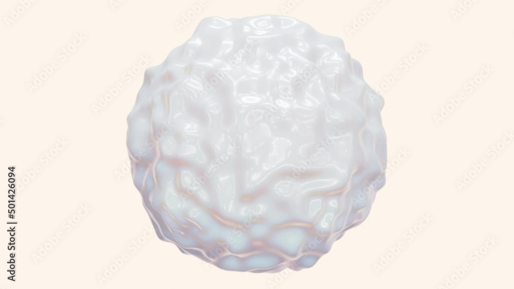 Looping 3D animation of the abstract morphing creamy milky white orb rendered in UHD with alpha matte Looping 3D animation of the abstract morphing creamy milky white orb rendered in UHD with alpha matte