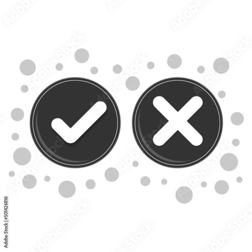Check box list icons set, black isolated on white background, vector illustration.