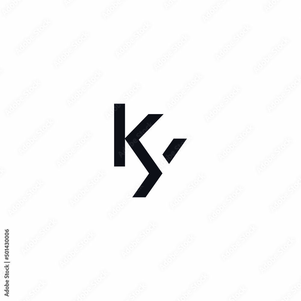 Ky initial monogram vector icon illustration Ky initial monogram vector icon illustration