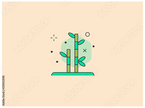 Bambus chinese Cultural Icons Flat Vectors Vectors. flatcion premium vector. modern and professional. creative symbol. regular used icon. ecommerce design for business.svg