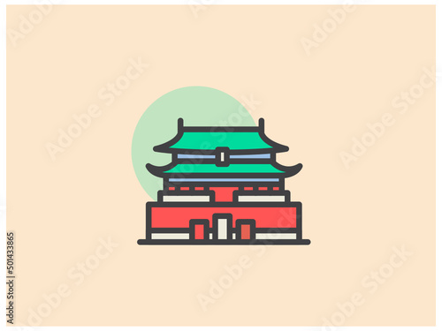 beijing monument Cultural Icons Flat Vectors Vectors. flatcion premium vector. modern and professional. creative symbol. regular used icon. ecommerce design for business.svg