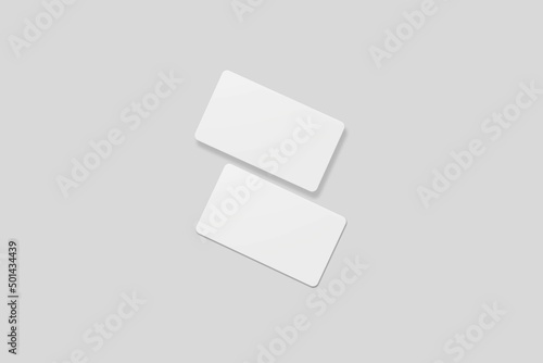 Blank business card for mockup. 3D Render.