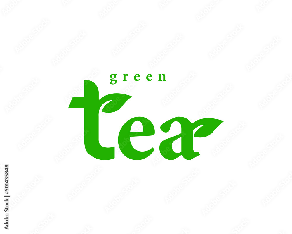 Green Tea Logo. Creative Organic Green Tea Vector Illustration. Green Tea Logo. Creative Organic Green Tea Vector Illustration.