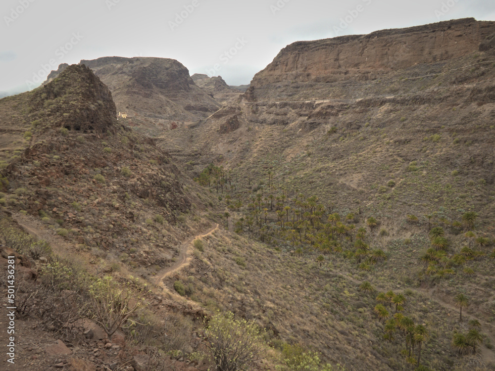 Views of the Tirajana ravine from the Ansite Fortress Views of the Tirajana ravine from the Ansite Fortress