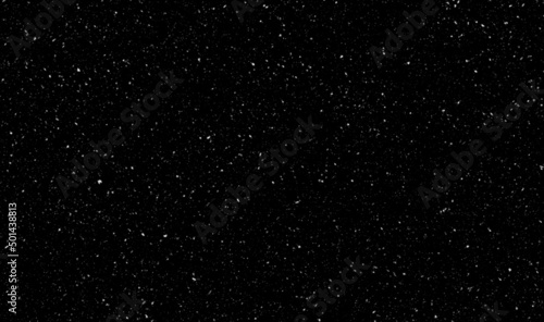 Snowfall overlay isolated in black background abstract. Snow falls at night  Blizzard  snowflakes on black background. Falling down real snowflakes heavy snow
