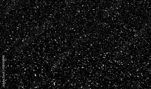 Snowfall overlay isolated in black background abstract. Snow falls at night, Blizzard, snowflakes on black background. Falling down real snowflakes heavy snow