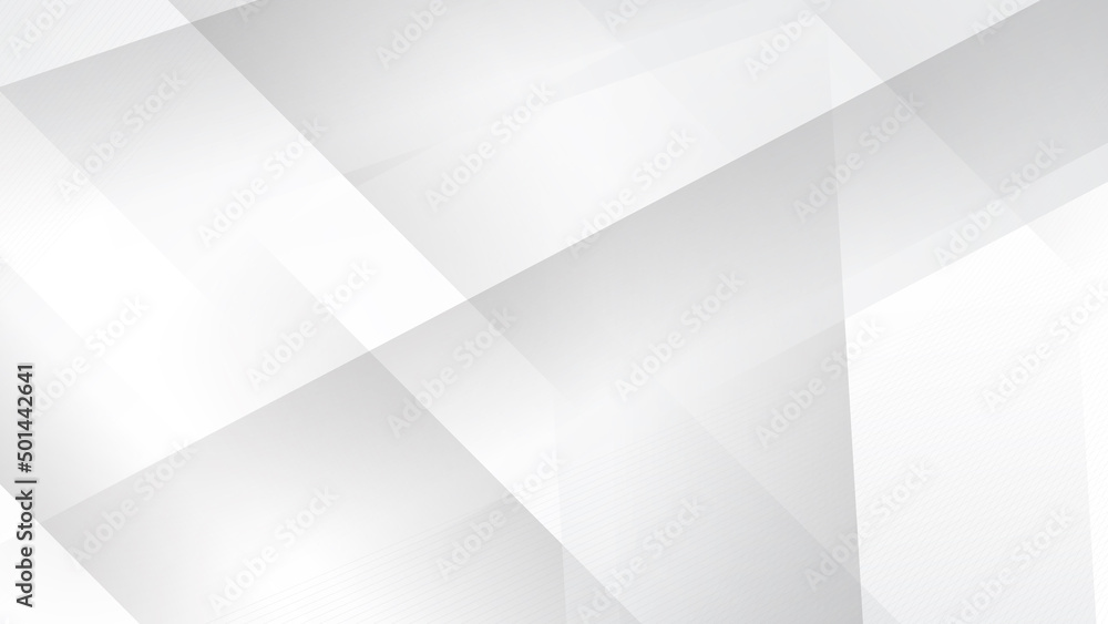 Obraz premium Abstract white light silver background vector. Modern diagonal presentation background. Suit for business, corporate, institution, party, festive, seminar, and talks.