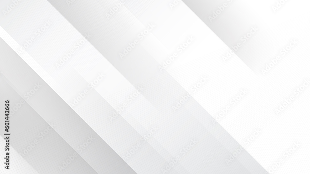 Grey white abstract background geometry shine and layer element vector for presentation design. Suit for business, corporate, institution, party, festive, seminar, and talks.