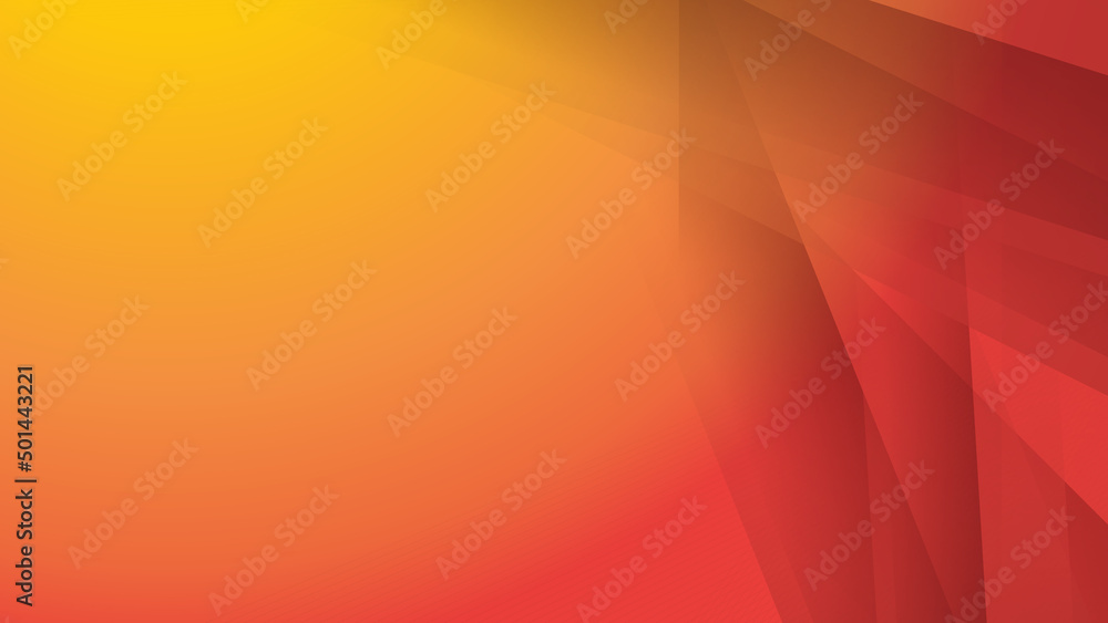 Abstract red orange geometric light triangle line shape with futuristic concept presentation background