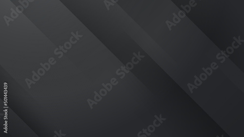 Vector black grey abstract, science, futuristic, energy technology concept. Digital image of light rays, stripes lines with black grey light, speed and motion blur over dark black grey background