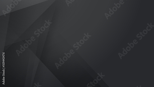 Vector black grey abstract, science, futuristic, energy technology concept. Digital image of light rays, stripes lines with black grey light, speed and motion blur over dark black grey background