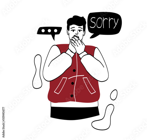 Regret or embarrassed people