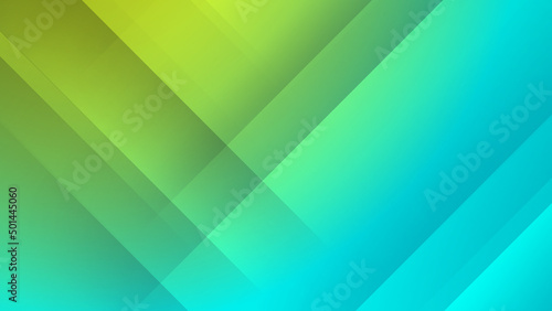 Abstract green yellow geometric light triangle line shape with futuristic concept presentation background