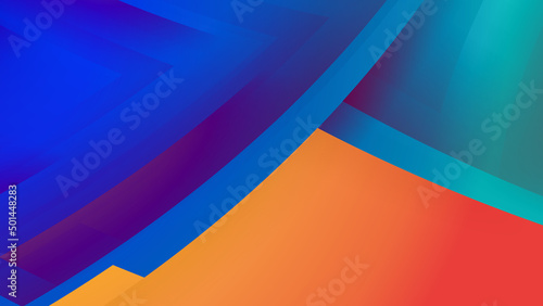 Vector orange blue abstract, science, futuristic, energy technology concept. Digital image of light rays, stripes lines with light, speed and motion blur over dark tech background