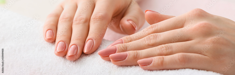Female hands with beautiful manicure, closeup