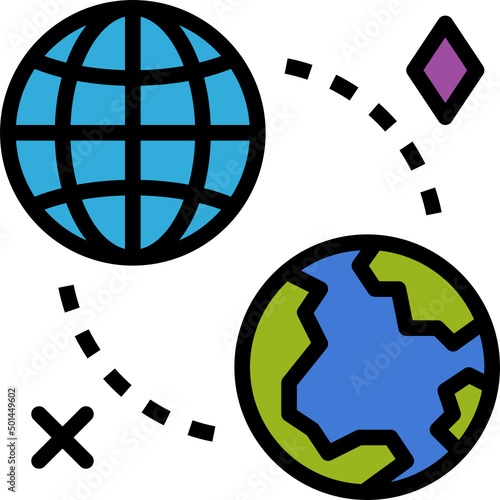 multiverse color outline icon