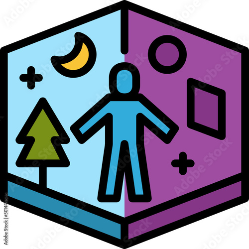 simulator color outline icon