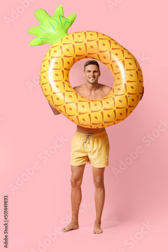 Attractive young man with i...