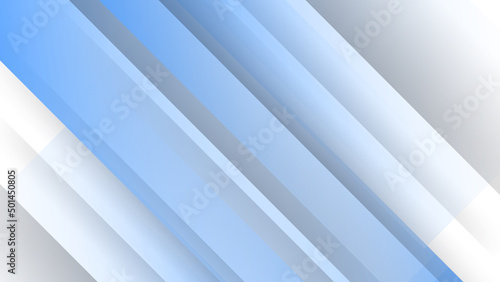 Abstract light blue and white wave geometric light triangle line shape with futuristic concept presentation background