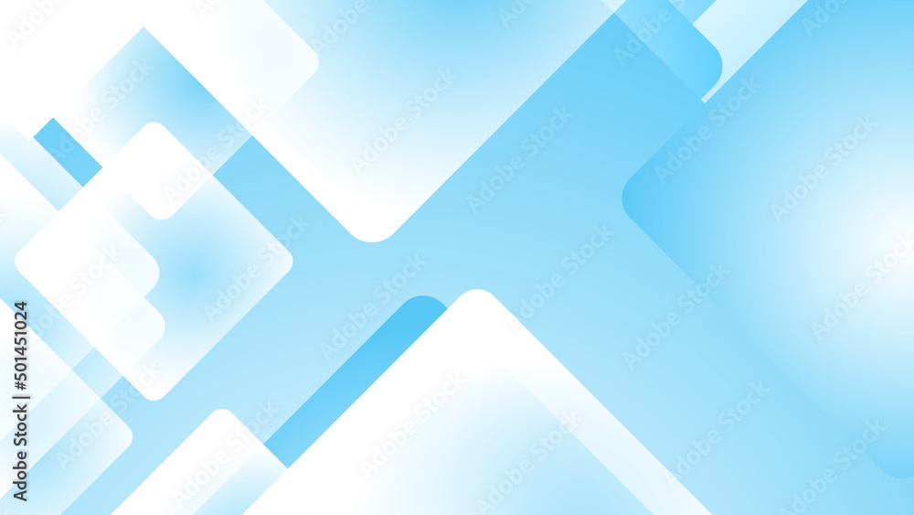 Fototapeta premium Abstract blue white square background. Vector abstract graphic design banner pattern presentation background web template.