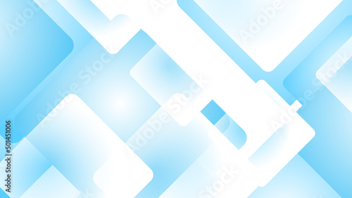 Abstract blue white square light silver technology background vector. Modern diagonal presentation background.