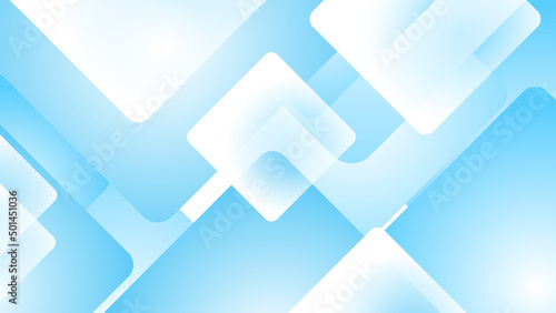 Abstract blue white square light silver technology background vector. Modern diagonal presentation background.