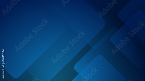 Abstract dark blue square background. Vector abstract graphic design banner pattern presentation background web template.