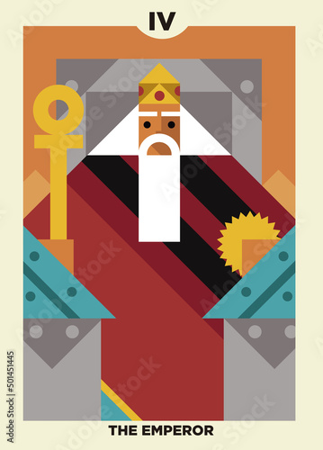minimalist tarot card 4 the emperor