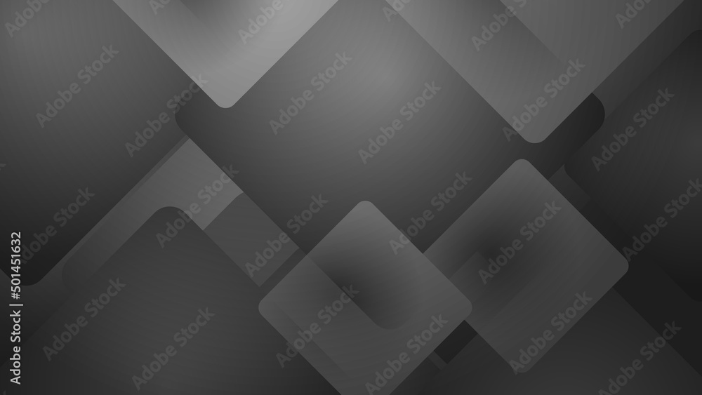 Abstract black square grey geometric light triangle line shape with futuristic concept presentation background