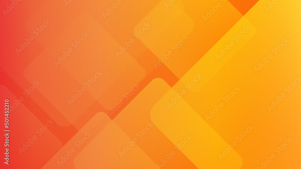 Abstract orange yellow square vector technology background, for design brochure, website, flyer. Geometric orange yellow square wallpaper for poster, certificate, presentation, landing page