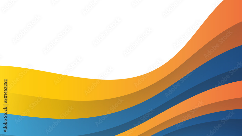 Modern blue orange abstract background banner. Vector abstract graphic design banner pattern presentation background web template.