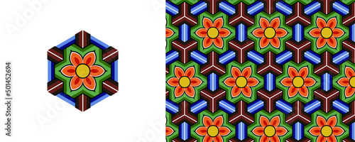 Dan-cheong. Korean traditional decorative patterns of temples.