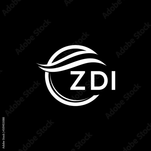 ZDI letter logo design on black background. ZDI  creative initials letter logo concept. ZDI letter design.

