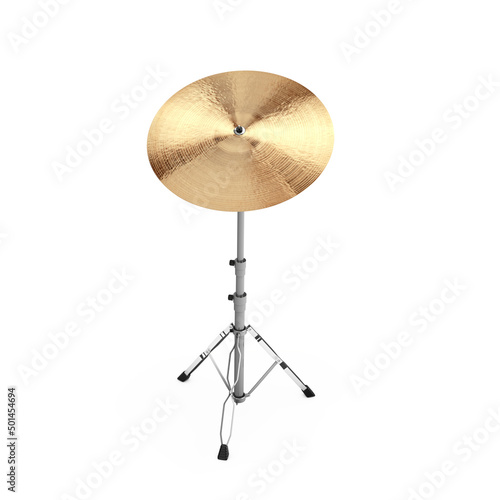 Musical Instrument Cymbal. 3d Rendering