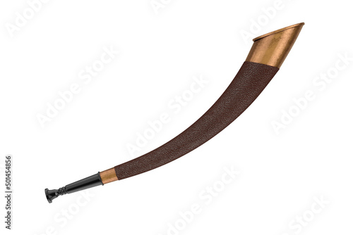  Traditional Hunting Horn. 3d Rendering photo