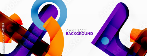 Color geometric stripes, lines abstract background. Minimal geometric template for wallpaper, banner, presentation
