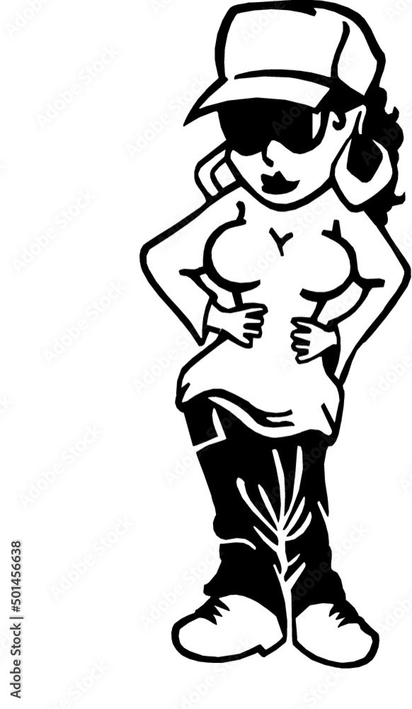 cartoon woman in a cap cartoon woman in a cap