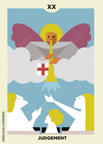minimalist tarot card 20 judgement