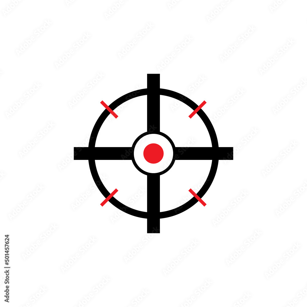 Crosshair icon concept design vector Crosshair icon concept design vector