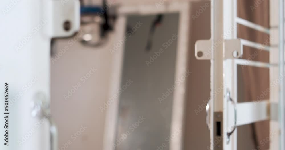 Rusty chain iron Lock hangs with key chain padlock bolt door home. Rusty chain iron Lock hangs with key chain padlock bolt door home.