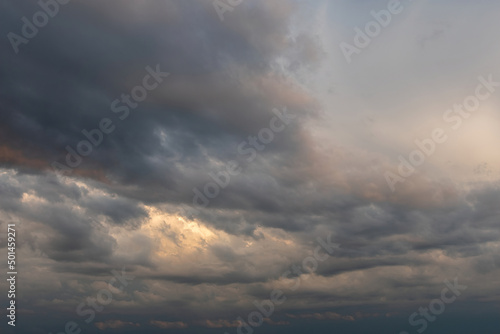 Photography dramatic sky clouds in scary stormy thunder weather