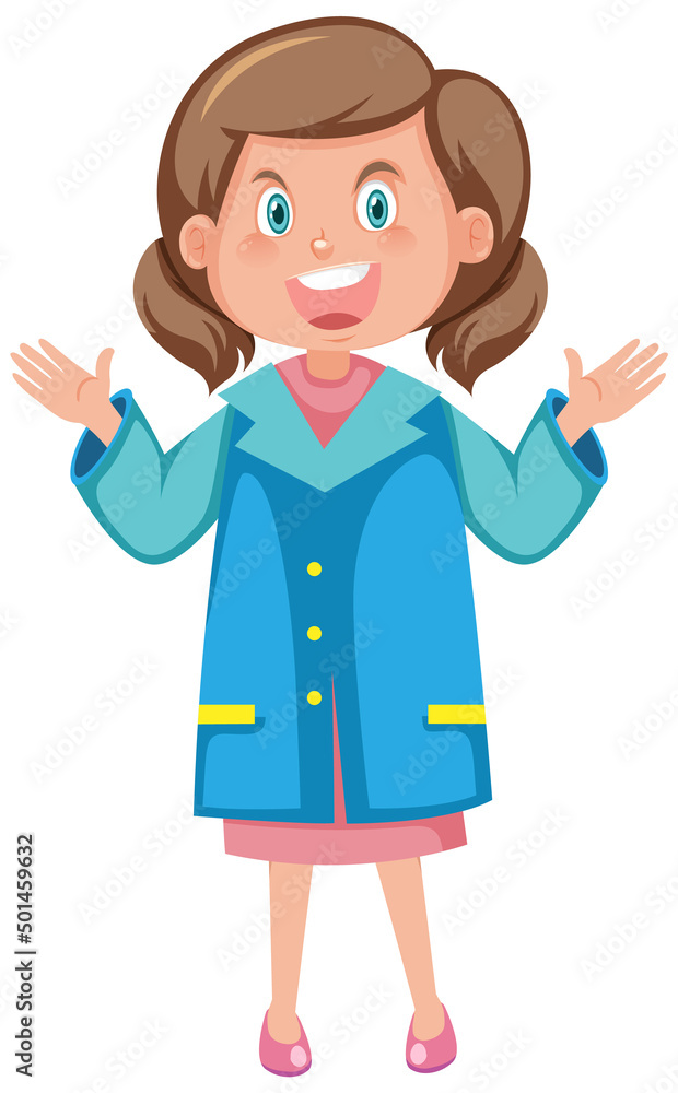 Cute simple cartoon character on white background Cute simple cartoon character on white background