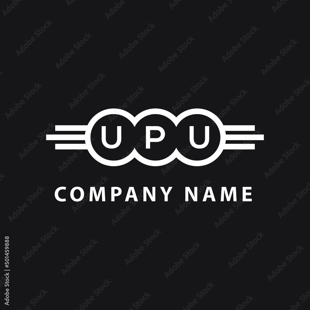 UPU letter logo design on black background. UPU  creative initials letter logo concept. UPU letter design.

