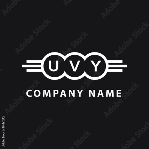 UVY letter logo design on black background. UVY creative initials letter logo concept. UVY letter design. 